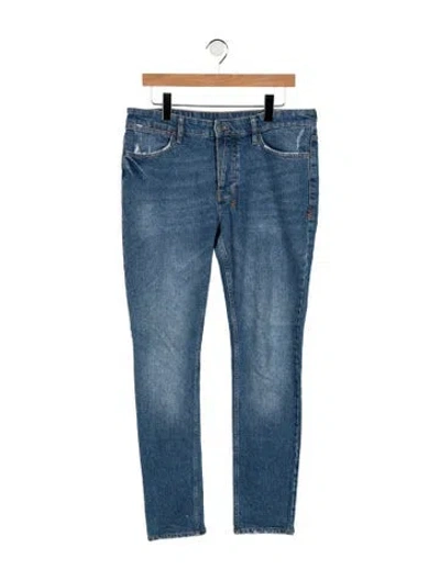 Pre-owned Ksubi Mid-rise Straight Leg Jeans In Blue