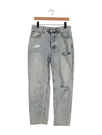 Pre-owned Ksubi Mid-rise Straight Leg Jeans In Blue
