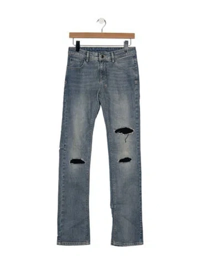 Pre-owned Ksubi Mid-rise Straight Leg Jeans In Blue