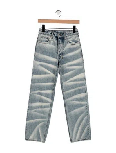 Pre-owned Ksubi Mid-rise Straight Leg Jeans In Blue