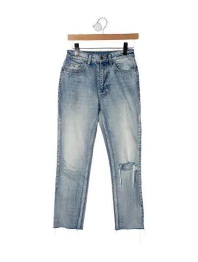 Pre-owned Ksubi Mid-rise Straight Leg Jeans In Blue