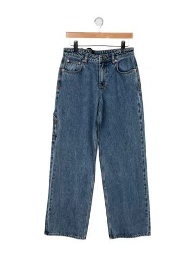 Pre-owned Ksubi Mid-rise Straight Leg Jeans In Blue