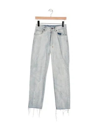 Pre-owned Ksubi Mid-rise Straight Leg Jeans In Blue