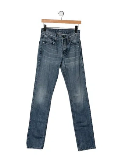 Pre-owned Ksubi Mid-rise Straight Leg Jeans In Blue
