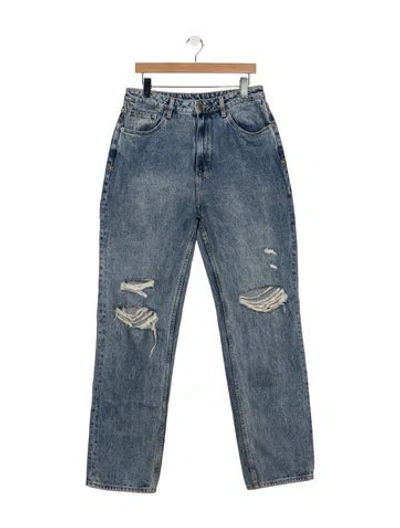 Pre-owned Ksubi Mid-rise Straight Leg Jeans In Blue