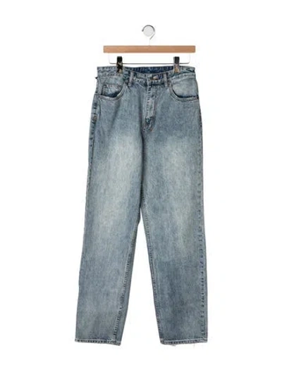 Pre-owned Ksubi Mid-rise Straight Leg Jeans In Blue