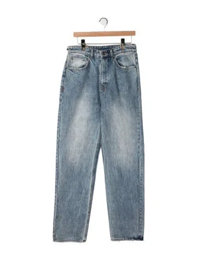 Pre-owned Ksubi Mid-rise Straight Leg Jeans In Blue