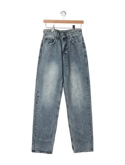 Pre-owned Ksubi Mid-rise Straight Leg Jeans In Blue