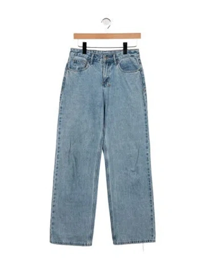 Pre-owned Ksubi Mid-rise Straight Leg Jeans In Blue