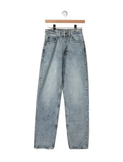 Pre-owned Ksubi Mid-rise Straight Leg Jeans In Blue/green