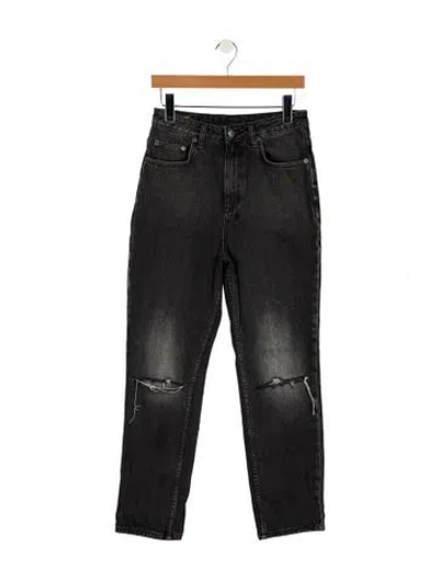 Pre-owned Ksubi Mid-rise Straight Leg Jeans In Gray