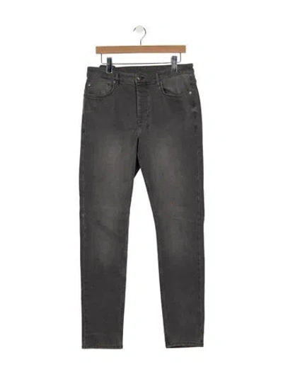 Pre-owned Ksubi Mid-rise Straight Leg Jeans In Gray