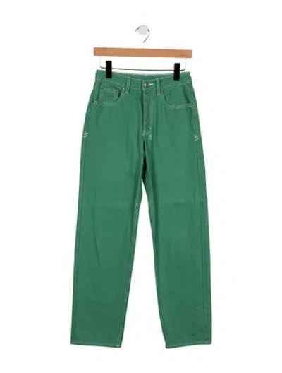 Pre-owned Ksubi Mid-rise Straight Leg Jeans In Green