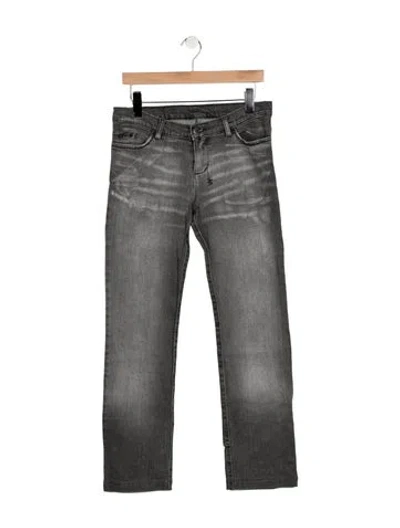 Pre-owned Ksubi Mid-rise Straight Leg Jeans In Grey