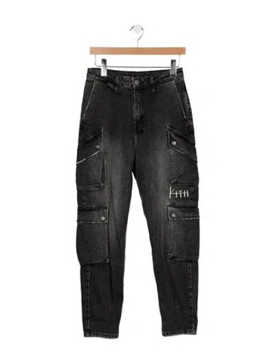 Pre-owned Ksubi Mid-rise Straight Leg Jeans In Grey