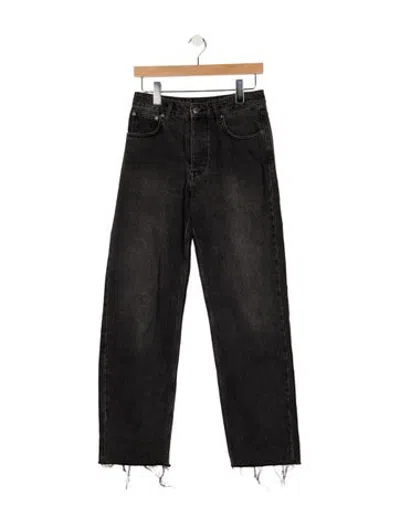 Pre-owned Ksubi Mid-rise Straight Leg Jeans In Grey