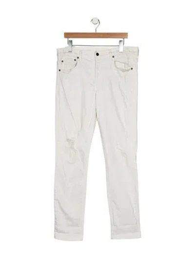 Pre-owned Ksubi Mid-rise Straight Leg Jeans In Neutral