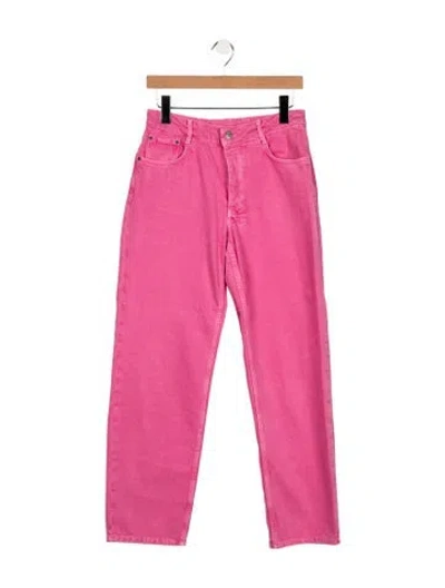 Pre-owned Ksubi Mid-rise Straight Leg Jeans In Pink