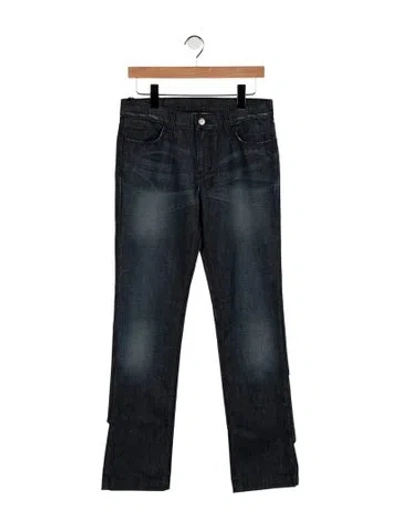 Pre-owned Ksubi Mid-rise Straight Leg Jeans W/ Tags In Blue