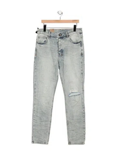 Pre-owned Ksubi Mid-rise Straight Leg Jeans W/ Tags In Blue