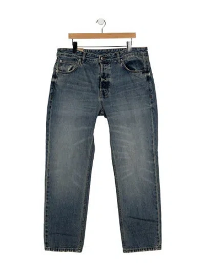 Pre-owned Ksubi Mid-rise Straight Leg Jeans W/ Tags In Blue