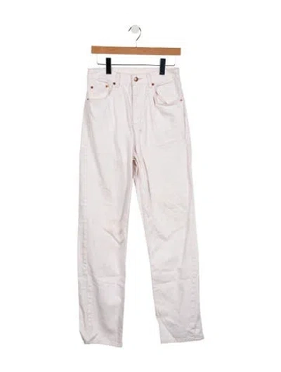 Pre-owned Ksubi Mid-rise Straight Leg Jeans In White
