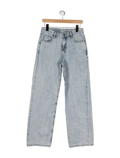 Pre-owned Ksubi Mid-rise Wide Leg Jeans In Blue