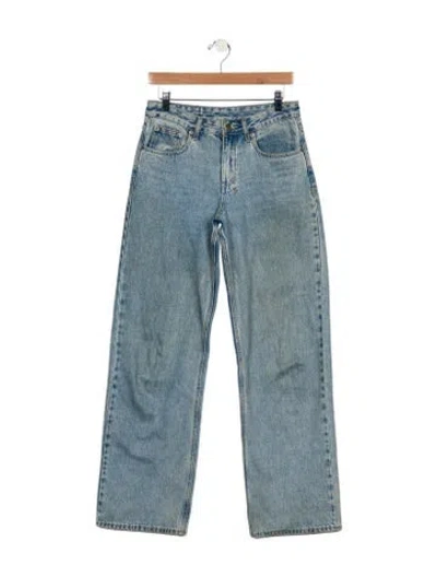 Pre-owned Ksubi Mid-rise Wide Leg Jeans In Blue