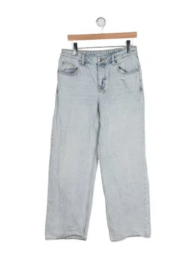 Pre-owned Ksubi Mid-rise Wide Leg Jeans In Blue