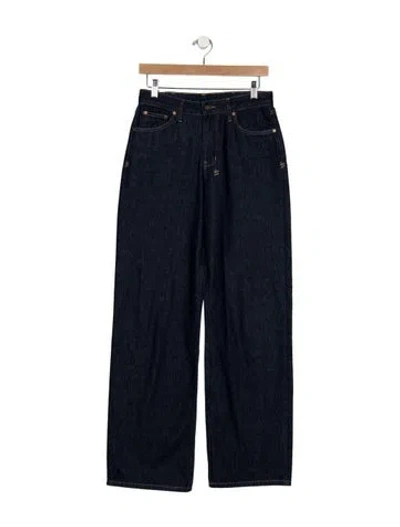 Pre-owned Ksubi Mid-rise Wide Leg Jeans In Blue