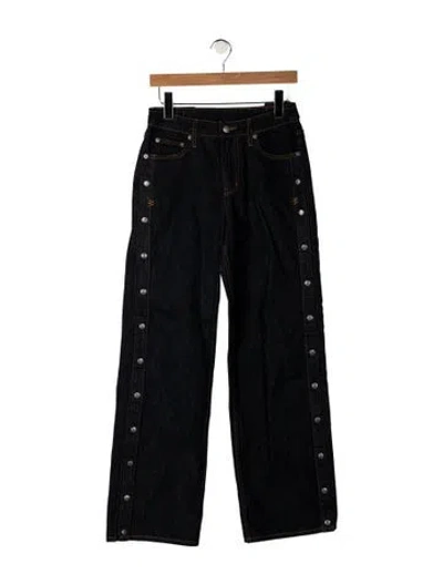 Pre-owned Ksubi Mid-rise Wide Leg Jeans In Blue