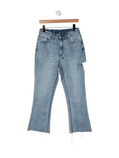 Pre-owned Ksubi Mid-rise Wide Leg Jeans In Blue
