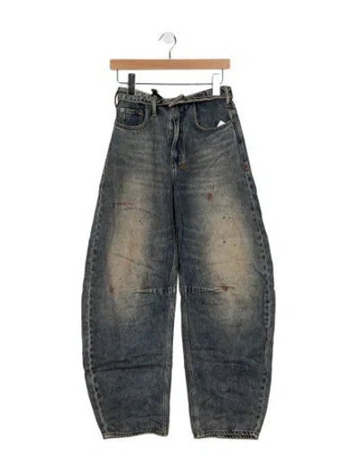 Pre-owned Ksubi Mid-rise Wide Leg Jeans W/ Tags In Blue
