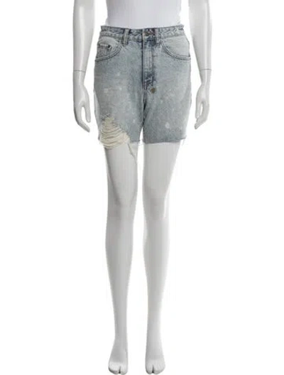 Pre-owned Ksubi Mini Shorts In Blue