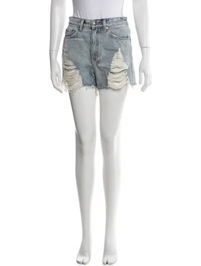 Pre-owned Ksubi Mini Shorts In Blue