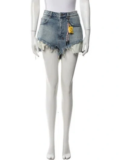 Pre-owned Ksubi Mini Shorts W/ Tags In Blue/white