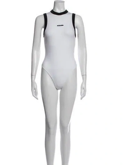 Pre-owned Ksubi Mock Neck Sleeveless Bodysuit In Black