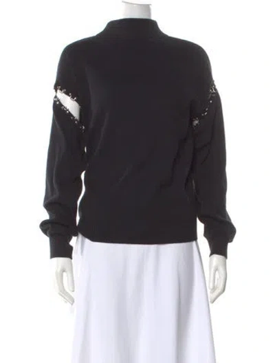 Pre-owned Ksubi Mock Neck Sweater In Black