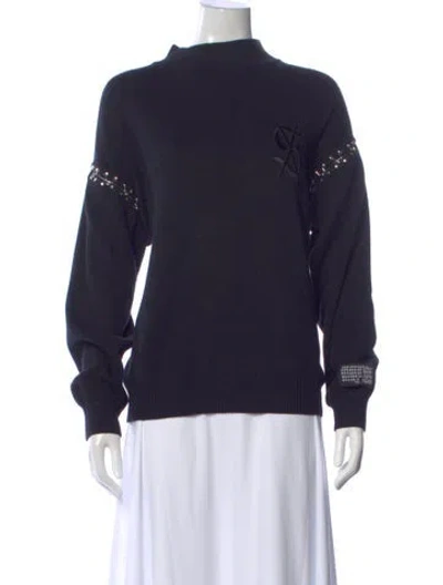 Pre-owned Ksubi Mock Neck Sweater In Blue