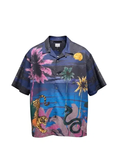 Ksubi Moonlight Diner Graphic-print Shirt In Blue