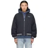 Ksubi Navy Ma-1 Bomber Jacket In Blue
