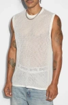 Ksubi Networth Longline Cotton Mesh Tank In White