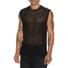 Ksubi Networth Open Knit Cotton Tank In Black