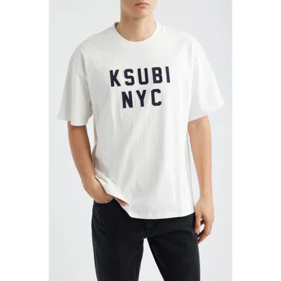 Ksubi Nyc Ekcess Oversize Graphic T-shirt In White