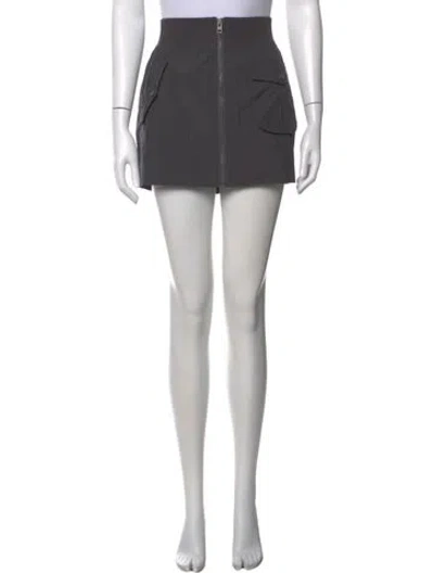Pre-owned Ksubi Nylon Mini Skirt W/ Tags In Grey