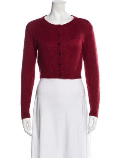 Pre-owned Ksubi Nylon Scoop Neck Sweater In Red