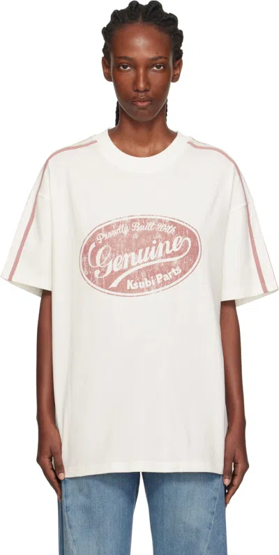 Ksubi Off-white 'genuine' Boyfriend Short Sleeve T-shirt