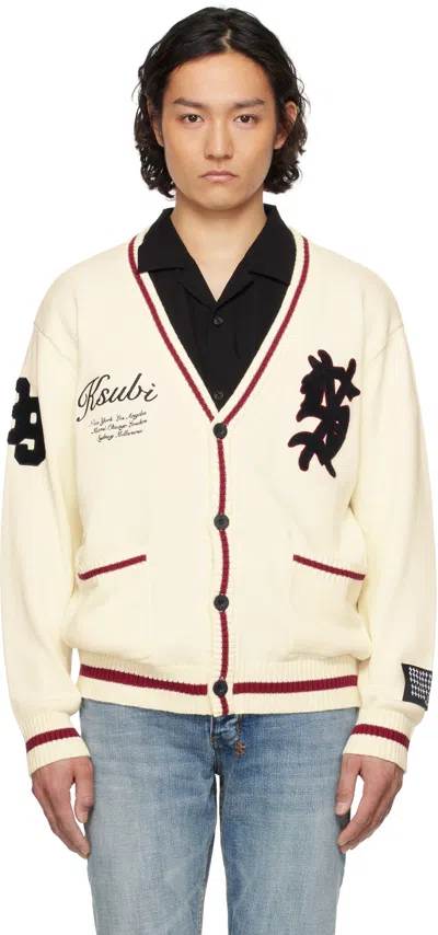 Ksubi Off-white Playoff Cardigan In Natural
