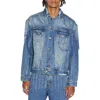 Ksubi Oh G Ekstatik Ripped Denim Jacket In Blue