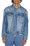 Ksubi Oh G Ekstatik Ripped Denim Jacket In Blue
